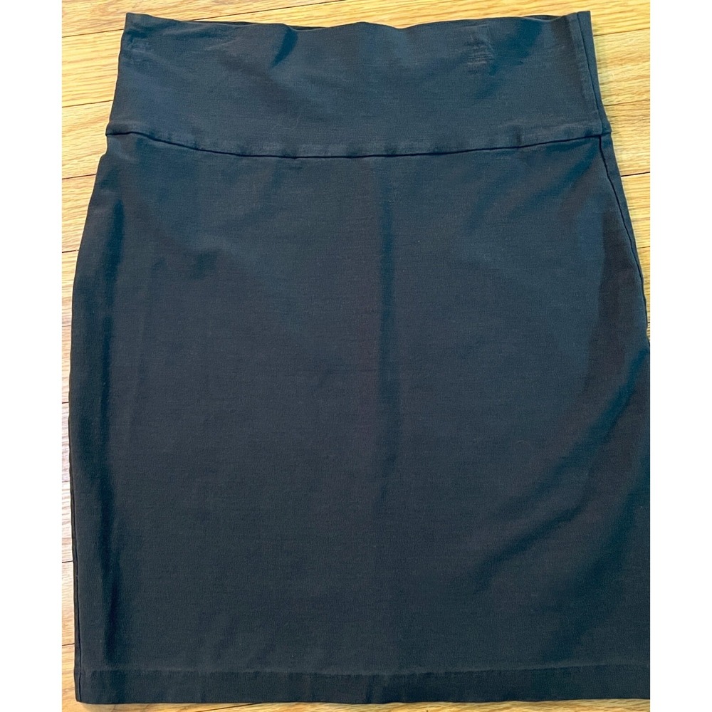 Eileen Fisher Petite Stretchy Charcoal Gray Knit Mini Skirt Women PS Small